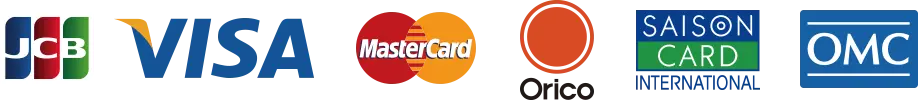 JCB/VISA/MasterCard/Orico/SAISON CARD/OMC